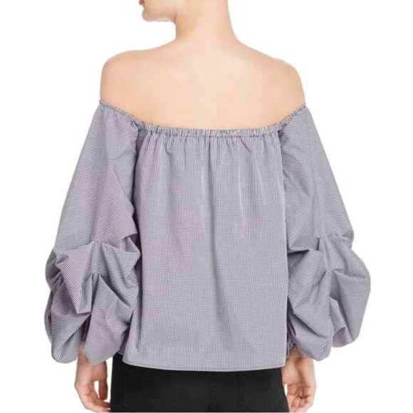 PETERSYN Womens Long Sleeve Off Shoulder Blouse White Size Small - Picture 7 of 7